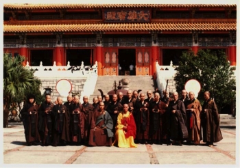 After the Higher Ordination at Po Lin Monastery, Hong Kong, 1985. From Eric Johns