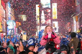 New Year's celebrations in Times Square, New York. From metro.co.uk
