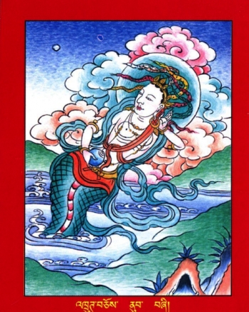 “Tsakali” (ritual card) depicting a female naga (T. “lumo”)