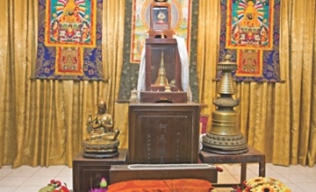 Atish Dipankar's ashes preserved at Dharmarajika Buddhist Temple in Dhaka. Photo by Sazzad Ibne Sayed. From thedailystar.net