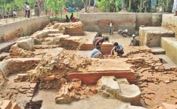 Temple remains. Photo by Palash Khan. From thedailystar.net