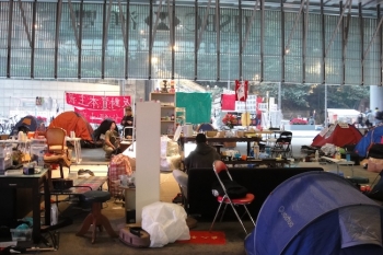 Occupy camp under HSBC building
