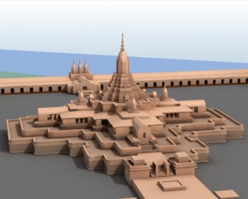 Model of Sompura Mahavihara by Mohammed Ali Naqi, Wikipedia.