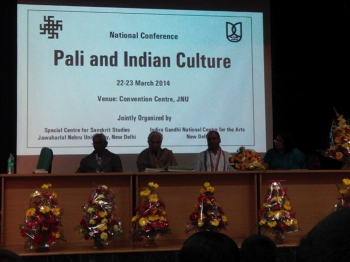 Panelists at the National Conference on Pali and Indian Culture. Photo: T.K. Sarao