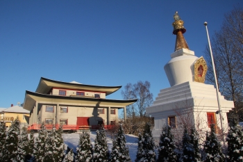 Karma Tashi Ling Buddhist Centre's new temple. From tibetansk-buddhisme.no