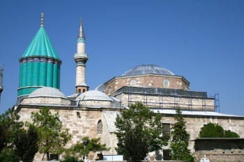 Mevlâna Museum in Konya where Rumi is buried.