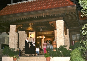 The Saitabat Village Women's Solidarity Association restaurant in the mountains outside Bursa. It is the first of its kind in Turkey to be controlled and operated exclusively by women.