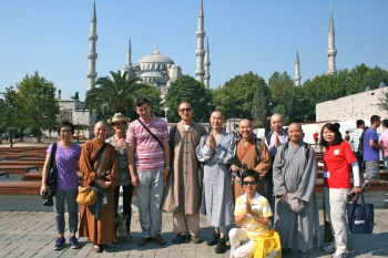 Group members in front of Blue Mosque, Istanbul