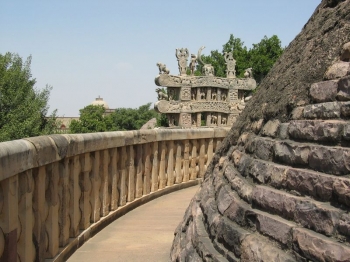 Figure 3: The outer wall of the stupa delineating a sacred space. © Dr. David Efurd.