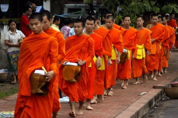 Buddhist monks, from commons.wikimedia.org.