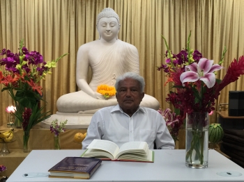 Prof. Karunadasa at the Buddha Dharma Centre, Hong Kong on 16 June 2015. From Buddhistdoor International