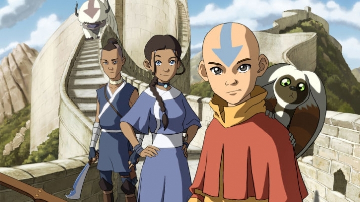 Comic cover from Avatar: The Last Airbender with Aang, Katara, and Sokka in the foreground. From ign.com