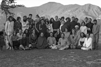 Third meditation course, Kopan, Nepal, 1972. Photo courtesy Lama Yeshe Wisdom Archive