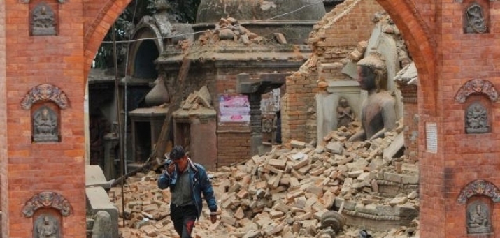 Bhaktapur after the earthquakes. From Joseph Houseal