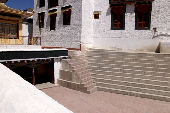 Dance courtyard, Spituk Monastery, Ladakh. From Core of Culture