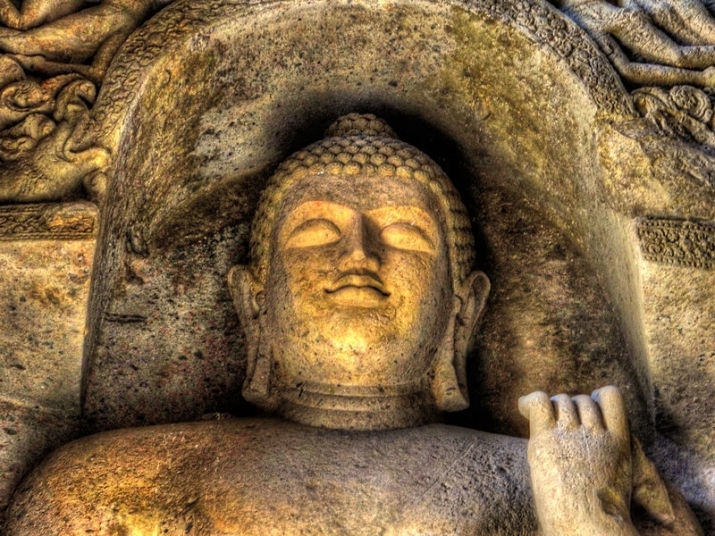 Sculpture of the Buddha at Kanheri. From Wikipedia