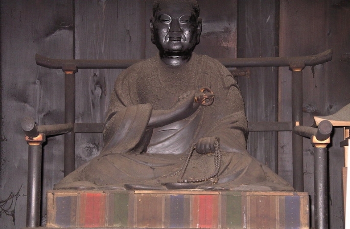 Statue of Kukai at Muryokoin, Mt. Koya. From Gereon Kopf