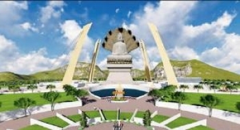 Artist’s impression of the planned Buddha statue. From timesofindia.indiatimes.com