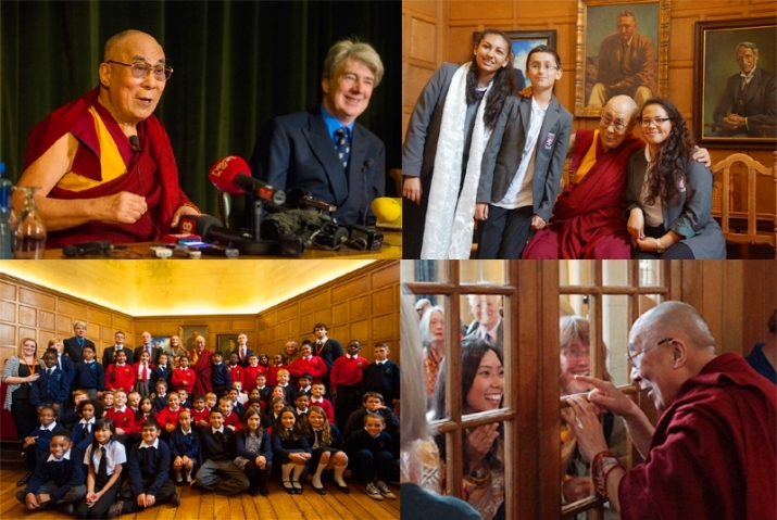 The Dalai Lama met various groups during Monday's visit to Oxford. From tibetpost.com