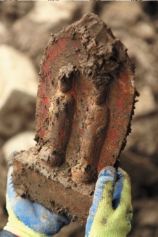 One of the sculptures unearthed in Hebei. From china.org.cn