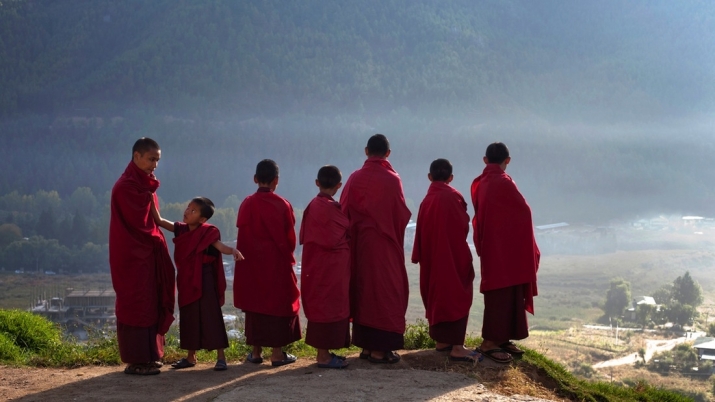 Novice monks at Dechen Phrodrang Monastery in Bhutan. From reuters.com