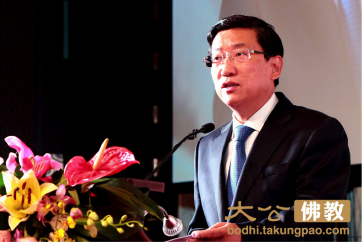 Jiang Jianyong, deputy head of the State Administration for Religious Affairs, made a keynote speech at the symposium. From bodhi.takungpao.com