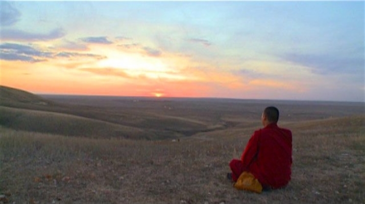 A Buddhist monk on the Kalmykia steppe. From rtd.rt.com