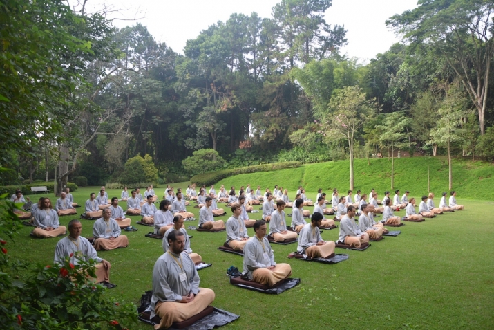 Meditation retreat, Zu Lai Temple. Image courtesy of the author