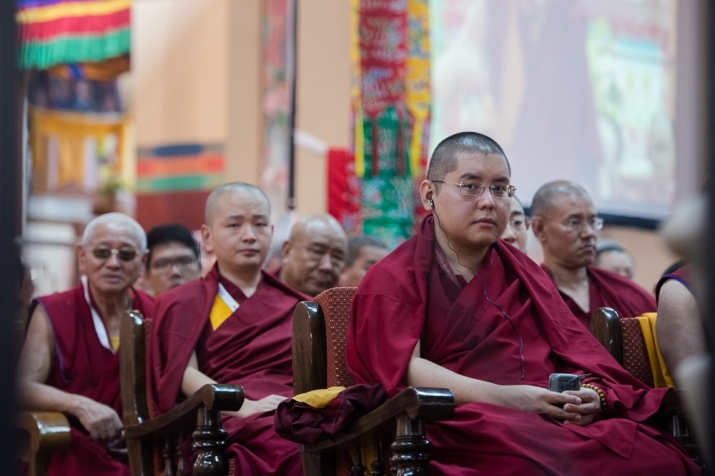 Senior monks listening to the presentations. Photo by Tenzin Choejor. From dalailama.com