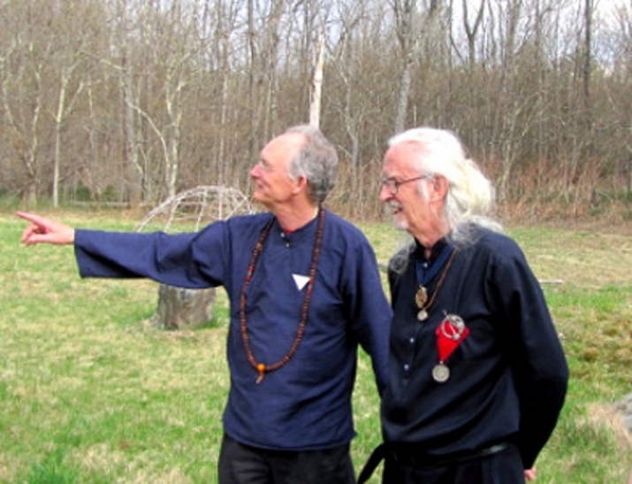 Seonaidh Perks, right, and Sir Kenneth Ketchum attend an investiture ceremony at the Ana Daire Celtic Buddhist Center in Saxtons River, Vermont. 2014. From Seonaidh Perks