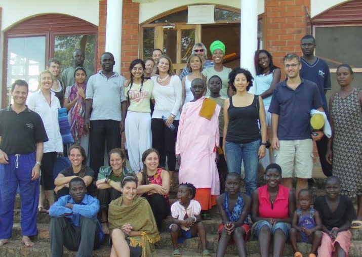 International volunteers at the Uganda Buddhist Centre. From Ven. Ugandawe Buddharakkitha
