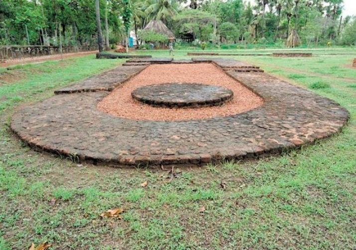 The 2,400-year-old Buddhist center at Adurru. From thehindu.com