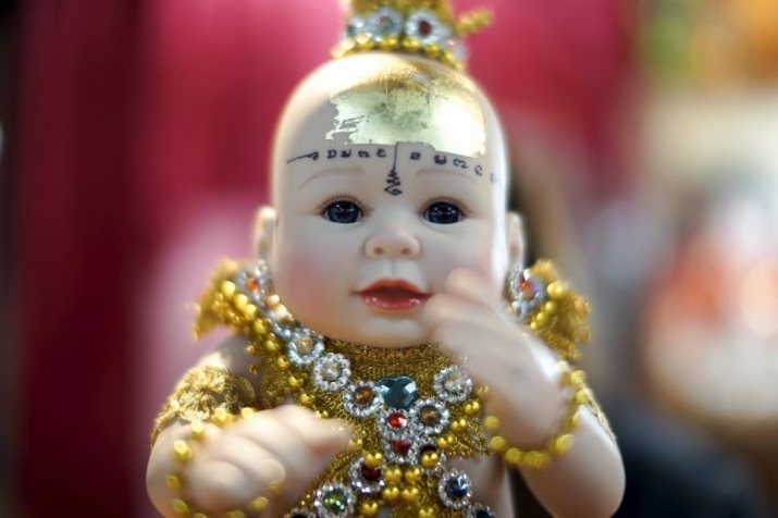 A <i>luk thep</i> doll in a Bangkok department store. Photo by Athit Perawongmetha. From reuters.com