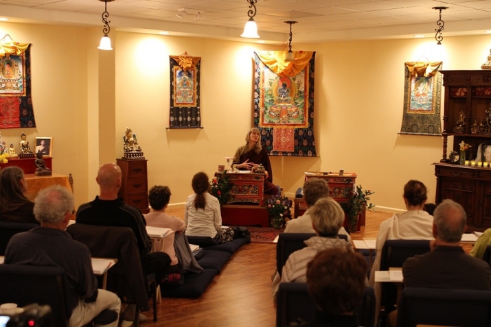 Lama Palden Drolma teaching at the Sukhasiddhi Foundation. From the Sukhasiddhi Foundation