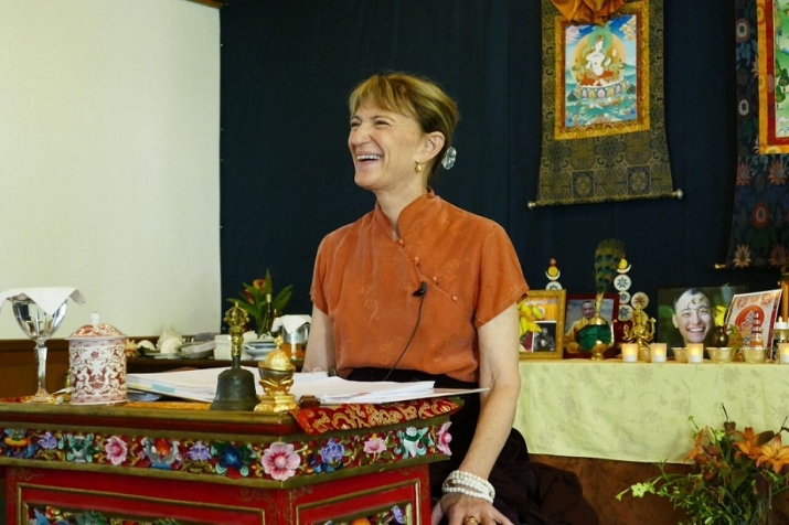 Lama Drolma teaching. From the Sukhasiddhi Foundation