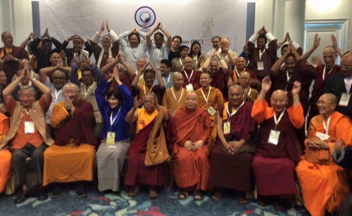 Delegates and guests of “The Governing Council Meeting of the International Buddhist Confederation” assemble. Photo by Buddhistdoor Global