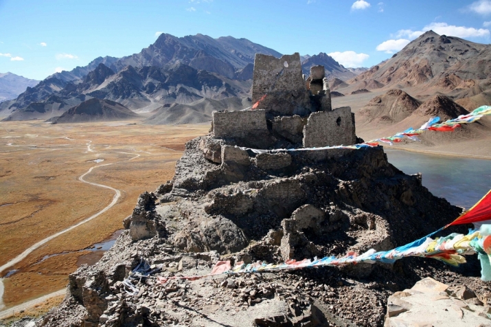 An ancient fortress and Monastery in Ngari District, far-western Tibet