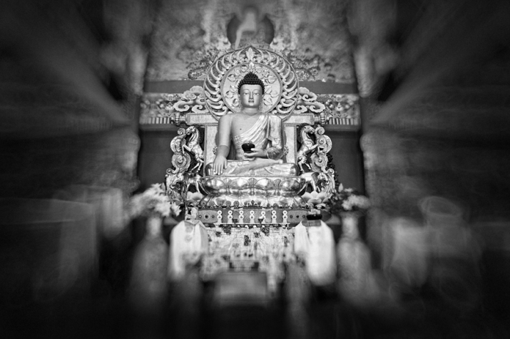 Shrine room to the historical Buddha, Shakyamuni, inside the World Peace Stupa