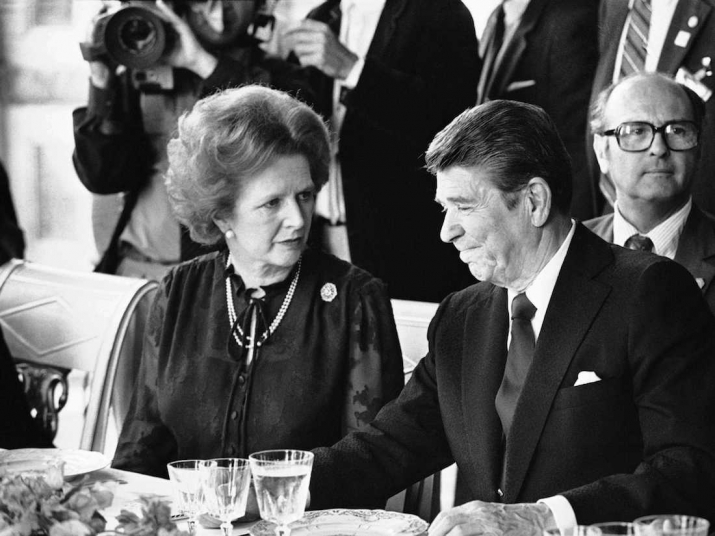 Margaret Thatcher and Ronald Reagan. From businessinsider.com