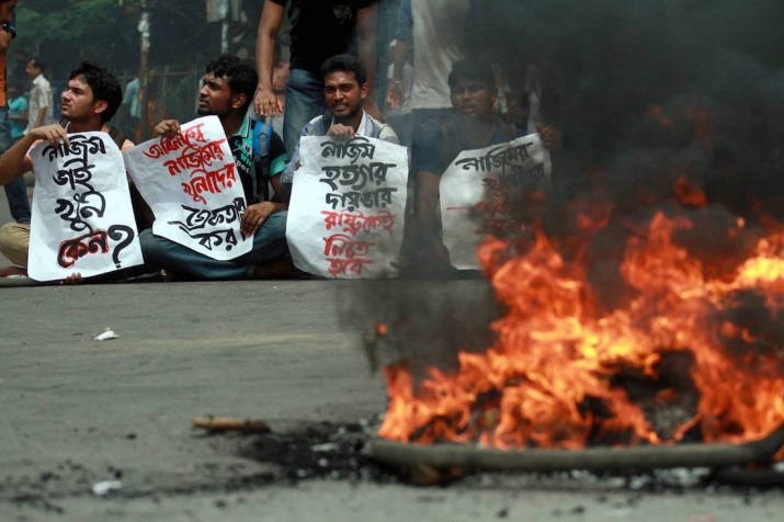 Protests broke out in Dhaka last month following the murder of a law student, who was hacked to death by suspected Islamic militants. From wsj.com