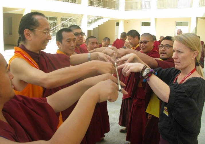 Helium Sticks—a game more challenging than it seems, with HE Ratna Vajra Rinpoche