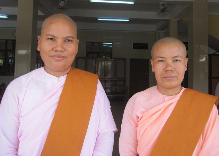 The two head nuns of Thadama Myintzu Nunnery - Daw Kinsana Theingi and Daw Aye Theingi