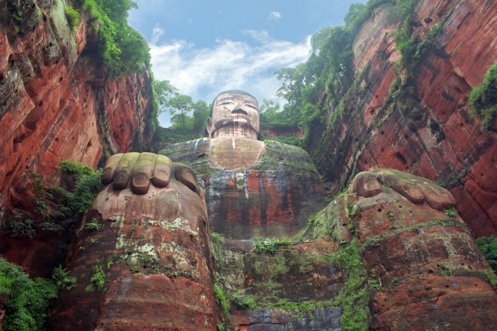 The Leshan Giant Buddha. From worldheritage.routes.travel