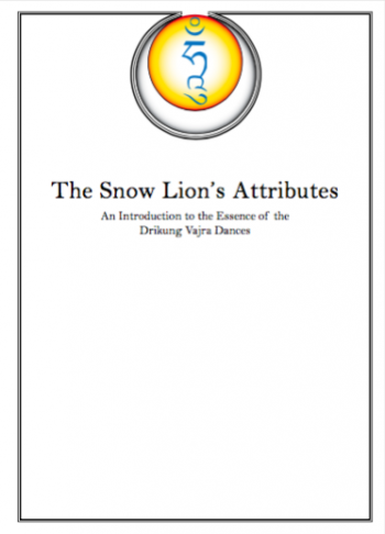 <i>The Snow Lion’s Attributes</i>, a Buddhist dance treatise at the core of dance research fieldwork in Himachal Pradesh. Design by Nicholas Alguire, Core of Culture.