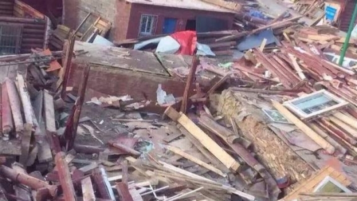 Images have been shared on social media showing residential cabins that have been demolished. From bbc.com
