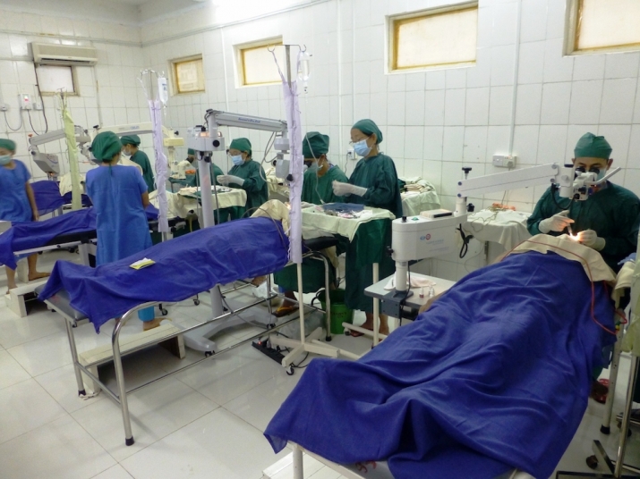 The basic operating theater has four operating tables