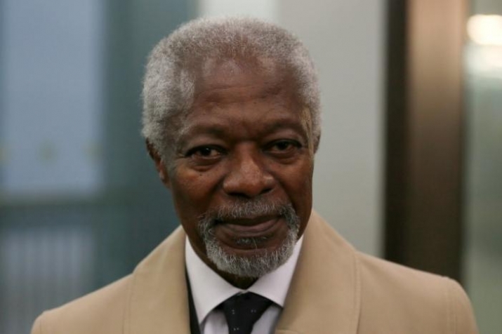 Former UN secretary-general Kofi Annan will head a nine-member advisory panel tasked with finding solutions to the unrest in Myanmar's Rakhine State. Photo by Stefan Wermuth. From reuters.com