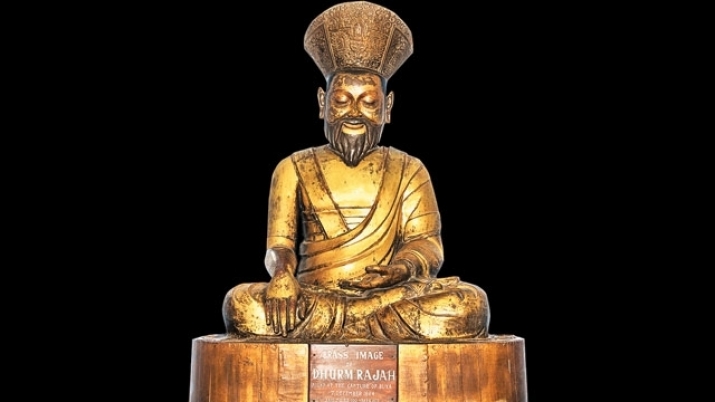 The 252-year-old statue of Zhabdrung Ngawang Namgyal Rinpoche was acquired by The Asiatic Society in Kolkata in 1865. From dnaindia.com
