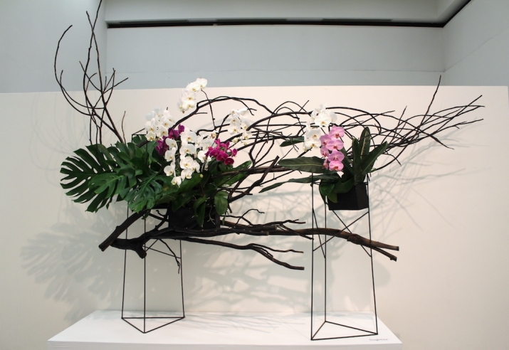 <i>Ikebana</i> by the Sogetsu School, Los Angeles. Image courtesy of the Japanese American Community and Cultural Center, Los Angeles