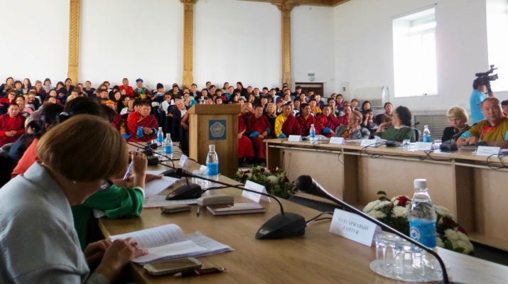 Plenary session of the conference at the Government of the Republic of Tuva